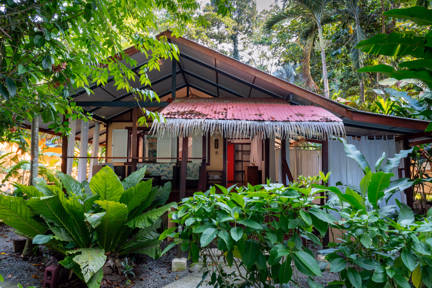 Suite Bungalow nestled in the rainforest at Namuwoki Lodge, Playa Chiquita