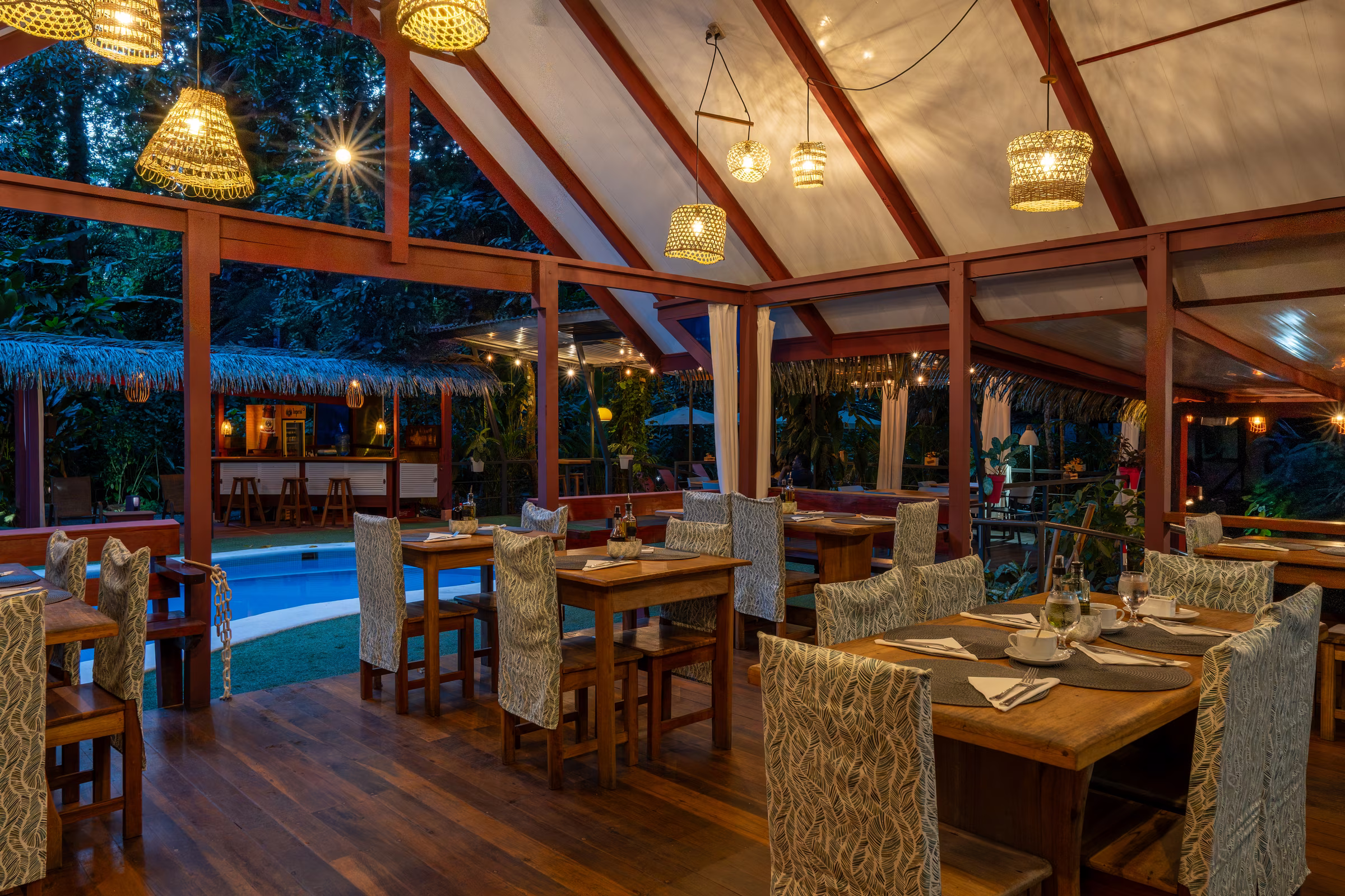 Romantic evening dining at Namuwoki Lodge restaurant