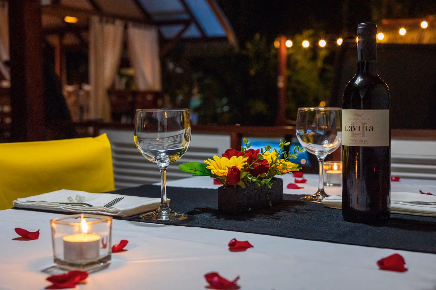 Romantic candlelit dinner for two at Namuwoki Lodge