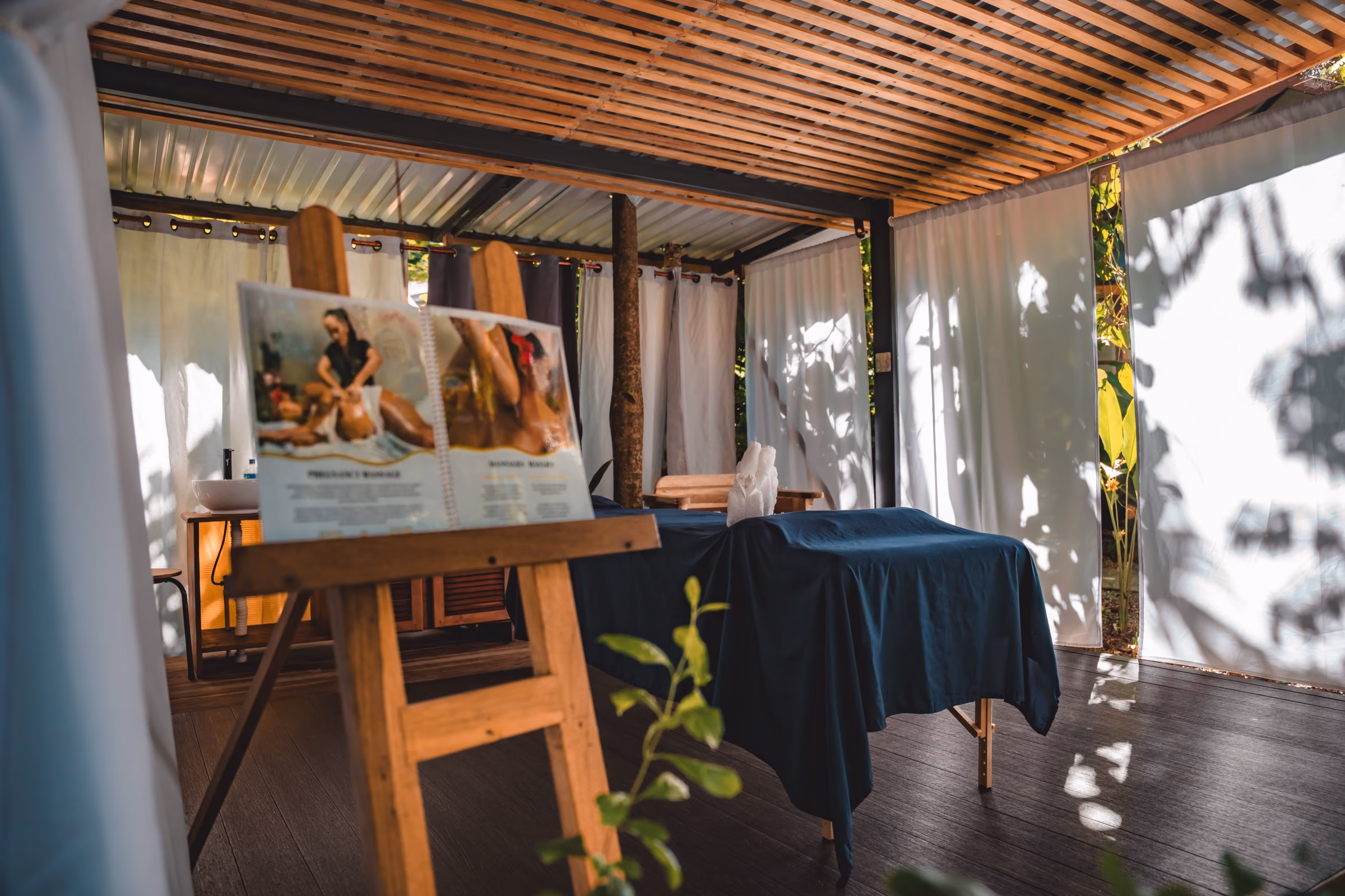 Spa treatment room at Namuwoki Lodge — jungle spa experience